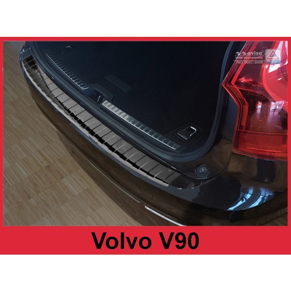 NEREZ Kryt prahu zadných dverí Volvo V90 - čierny grafit lesklý