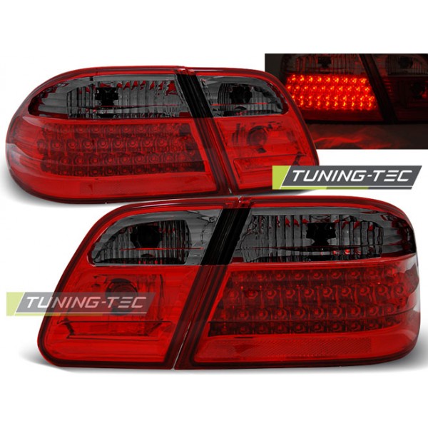 MERCEDES W210 E-KLASA 95-02 SEDAN - zadné LED svetlá červeno dymová