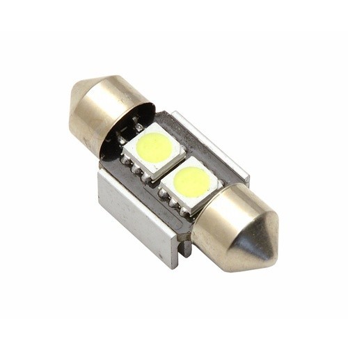 Žiarovka LED - Biela 2 SMD LED 12V SV8.5 s rezistorom
