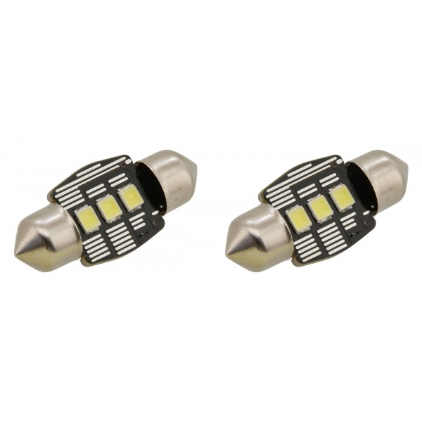 LED žiarovky 3 LED SMD 12V suf.11X32 SV8.5 NEW-CAN-BUS biela 2ks