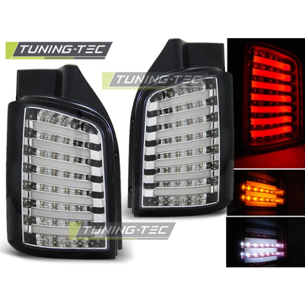 VW T5 03-09 / 10-15 - zadné LED svetlá čierno chrómová LED BAR