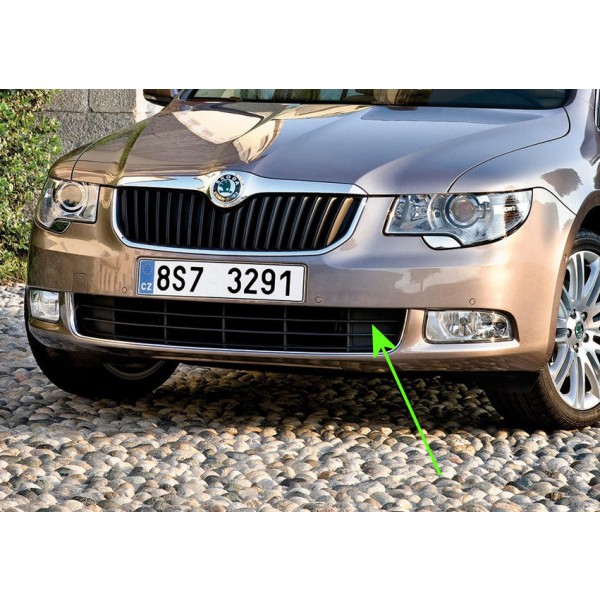 Škoda Superb II 09-13 - ľavá mriežka nárazníku OEM