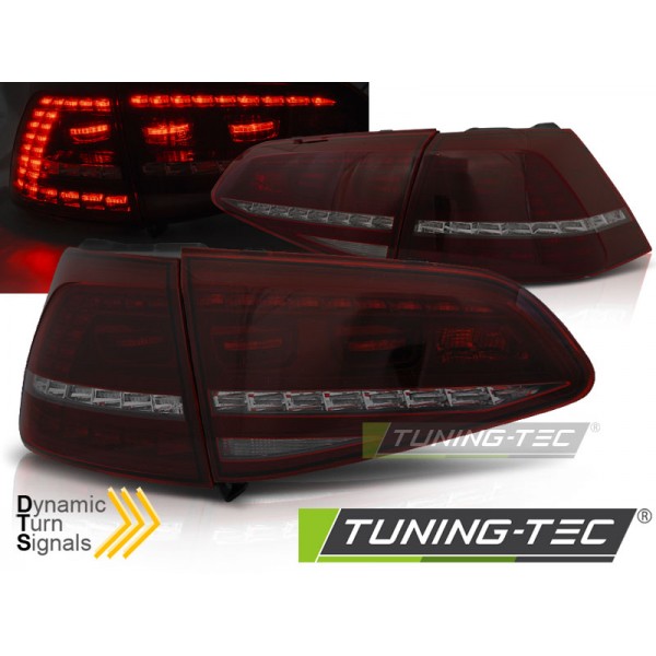 VW GOLF 7 13-17 HTB. - zadné LED svetlá červeno dymová R LOOK s dynamickým blinkerom