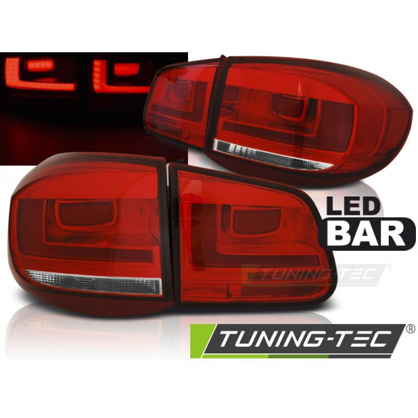 VW TIGUAN 07-11 - zadné LED svetlá červeno biela LED BAR