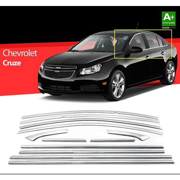 Nerez lišty okolo okien dverí Chevrolet Cruze I Sedan