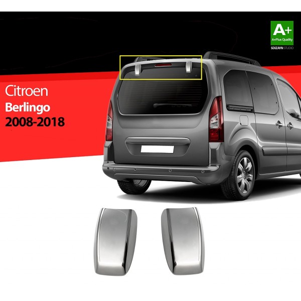 Chrómové kryty pántov otváranie zadných dverí Citroen Berlingo II