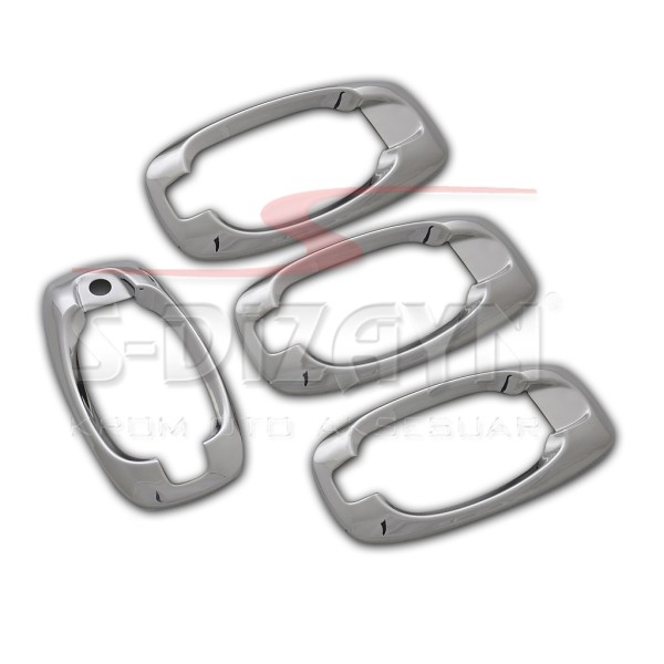 Nerez kryty kľučiek Citroen Nemo - 4 ks - rámečky