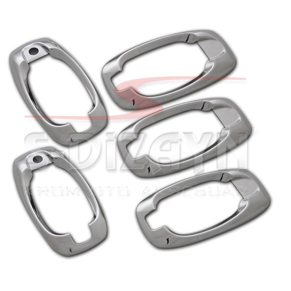 Nerez kryty kľučiek Citroen Nemo - 5 ks - rámečky