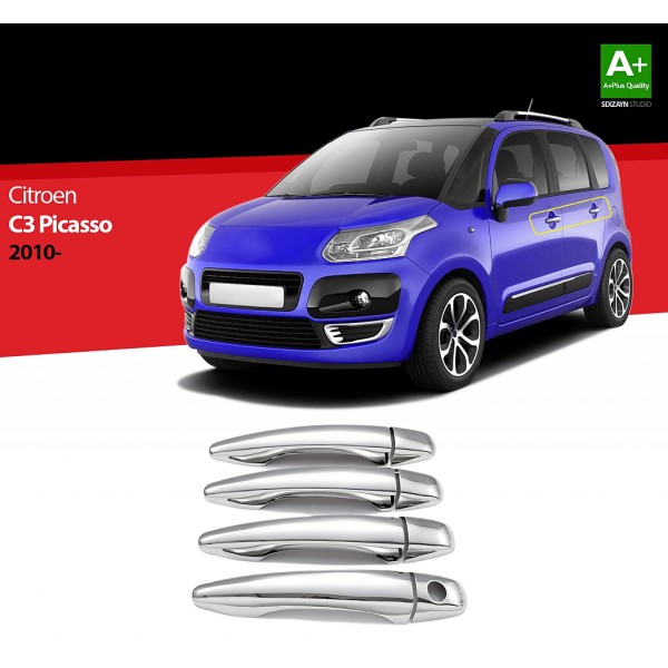 Nerez kryty kľučiek Citroen C3 Picasso - 8 ks