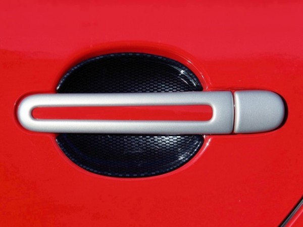 Škoda Octavia II / facelift - Kryty kľučiek - oválný otvor, strieborný (4 + 4 ks bez zámku)