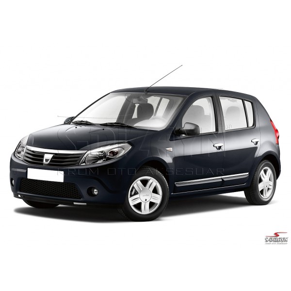 Nerez + ABS lišty dverí Dacia Sandero I
