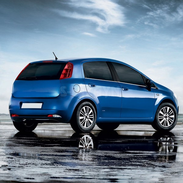 Nerez lišty spodnej hrany okien dverí Fiat Grande Punto - 6 ks