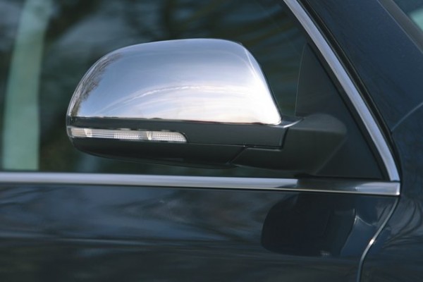 Škoda Octavia II facelift - Kryty zrkadiel, leštený nerez