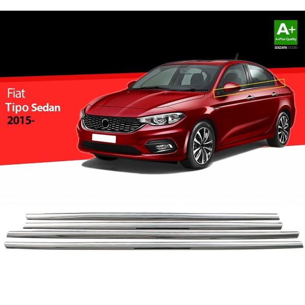 Nerez lišty spodnej hrany okien dverí Fiat Tipo Sedan