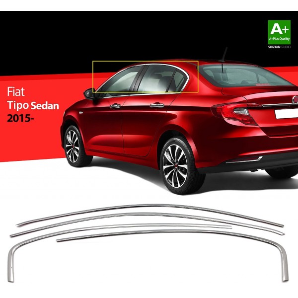 Nerez lišty hornej hrany okien dverí Fiat Tipo Sedan
