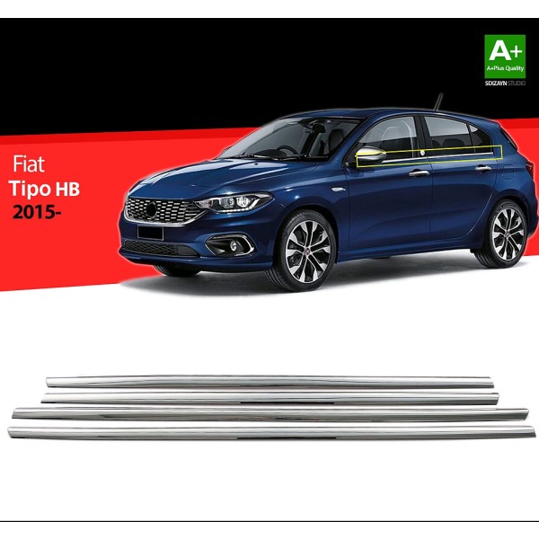 Nerez lišty spodnej hrany okien dverí Fiat Tipo Hatchback