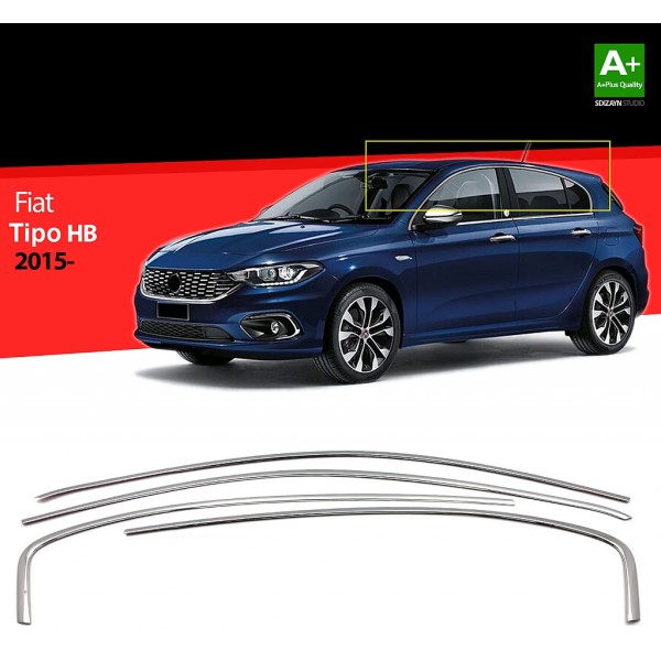 Nerez lišty hornej hrany okien dverí Fiat Tipo Hatchback