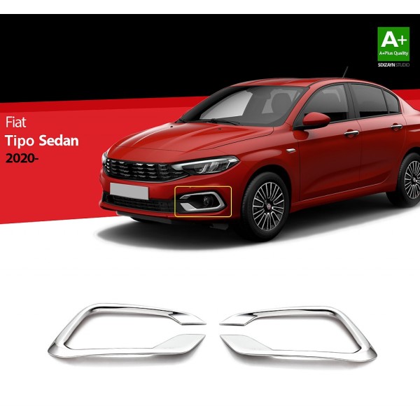 Nerez rámčeky hmlovky Fiat Tipo Sedan FL - lesklý chrom