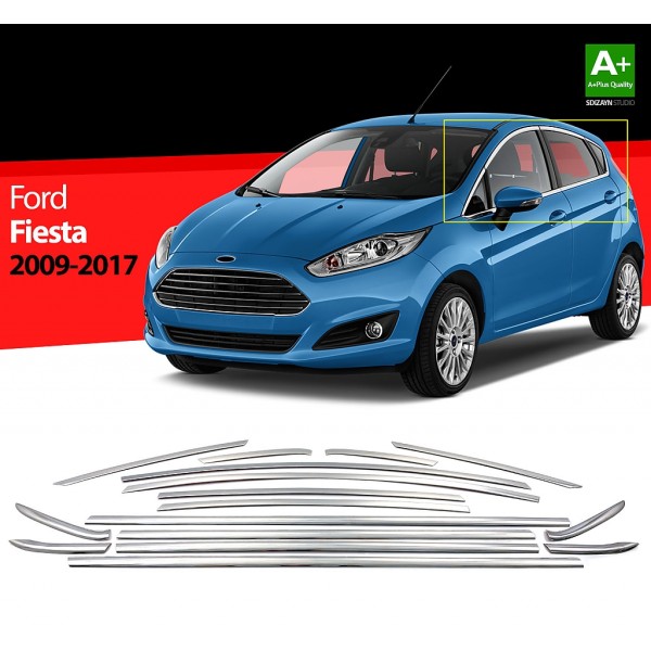 Nerez lišty okien dverí Ford Fiesta VII