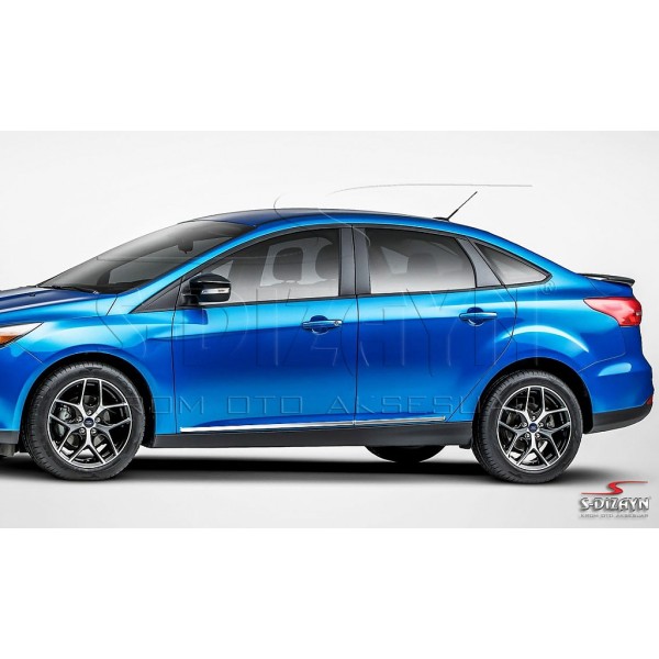 Nerez + ABS lišty dverí Ford Focus III Sedan