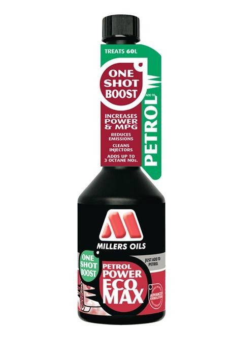 Aditíva pre benzínové motory - Millers Oils Petrol Power ECOMAX - One Shot Boost 250 ml