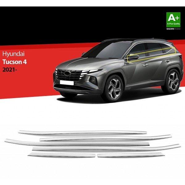 Nerez lišty spodnej hrany okien dverí Hyundai Tucson V