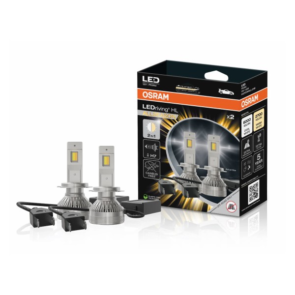 OSRAM LEDriving HL ALLSEASON LED autožiarovky H7 s prepínateľnou farbou svetla
