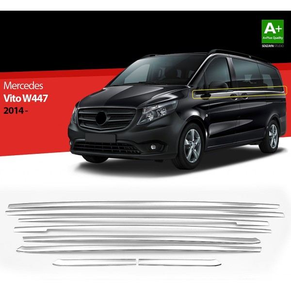 Nerez lišty okien dverí Mercedes Vito W447 L3