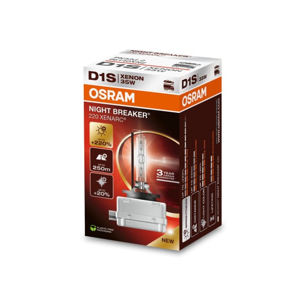 OSRAM XENARC NIGHT BREAKER D1S xenónová výbojka, 35 W, PK32d-2 - o 220% viac svetla, 1 ks v balení