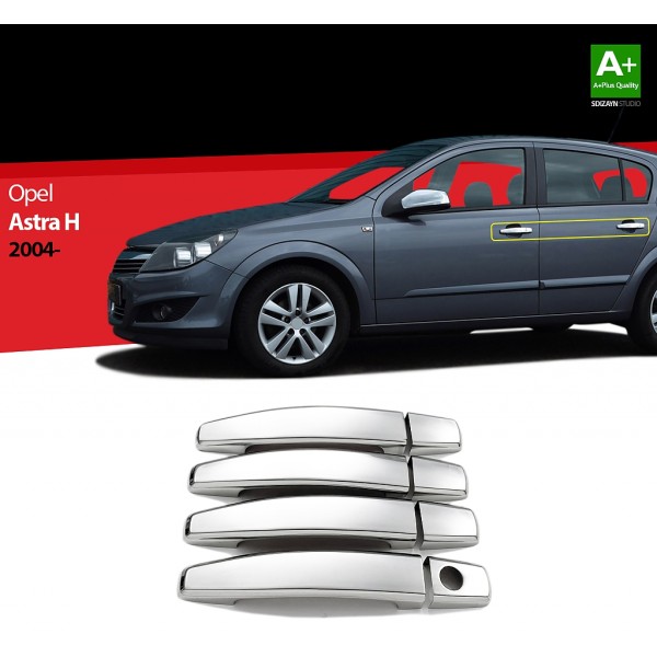 Nerez kryty kľučiek Opel Astra H - 8 ks