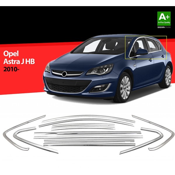 Nerez lišty okolo okien dverí Opel Astra J Hatchback