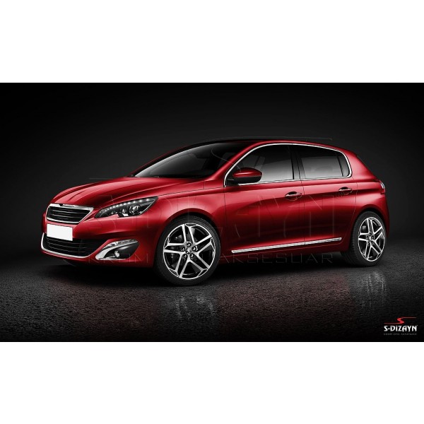 Nerez + ABS lišty dverí Peugeot 308 II