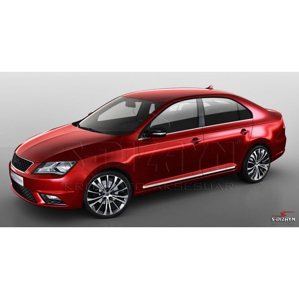 Nerez + ABS lišty dverí Seat Toledo KG