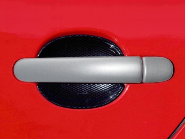 Škoda Octavia II / facelift - Kryty kľučiek plné, ABS strieborné (4 + 4 ks bez zámku)