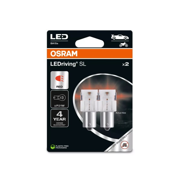 OSRAM LED autožiarovky LEDriving SL P21W, červená