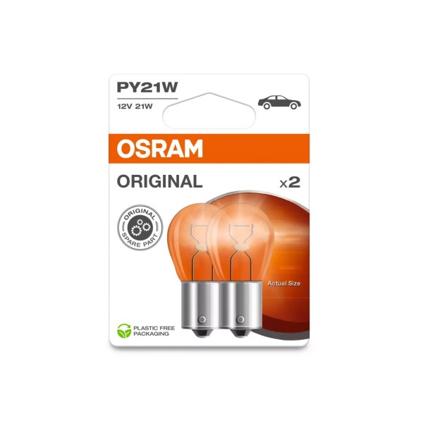 OSRAM STANDARD autožiarovky PY21W, 2 ks v balení