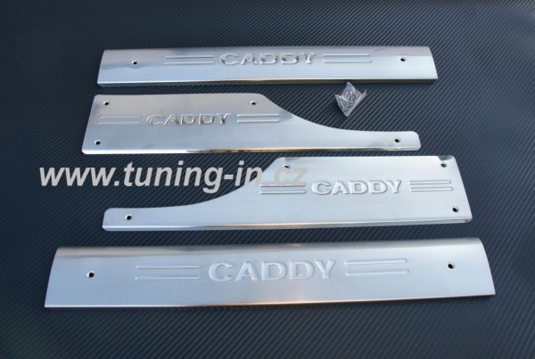 VW Caddy 04-10 - nerez chrom VNÚTORNÉ prahové lišty - OMSA LINE