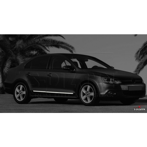 Nerez + ABS lišty dverí Volkswagen Jetta A6