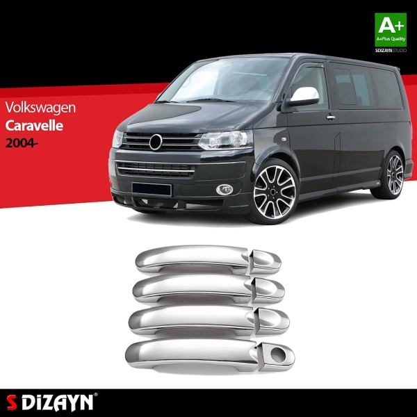 Nerez kryty kľučiek Volkswagen T5 Caravelle - 8 ks