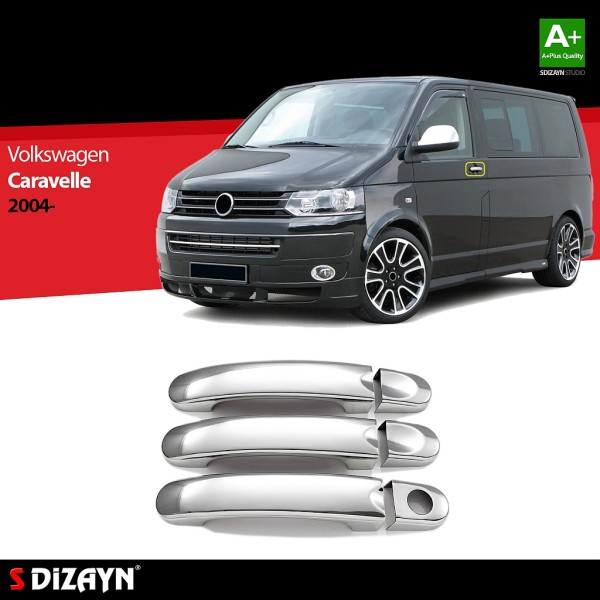 Nerez kryty kľučiek Volkswagen T5 Caravelle - 6 ks