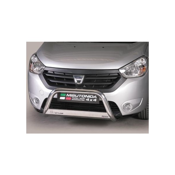 Dacia Dokker nerezový predný ochranný rám 63mm