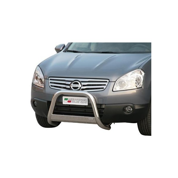 Nissan Qashqai +2 nerezový predný ochranný rám 63mm
