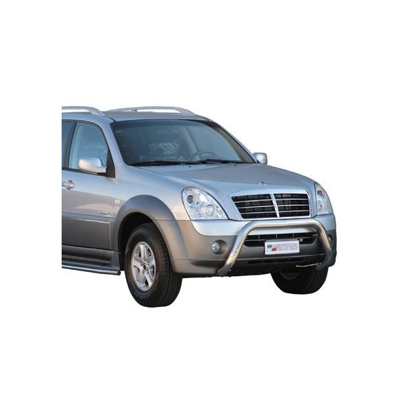 SsangYong Rexton II nerezový predný ochranný rám 76mm