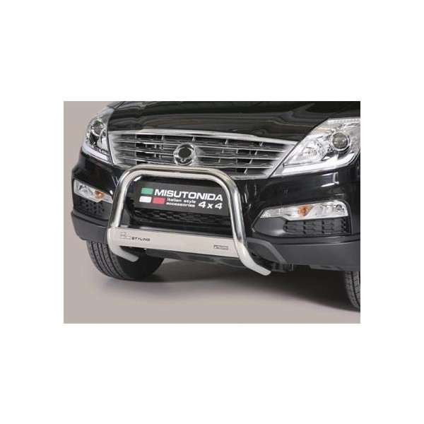 SsangYong Rexton W nerezový predný ochranný rám 63mm
