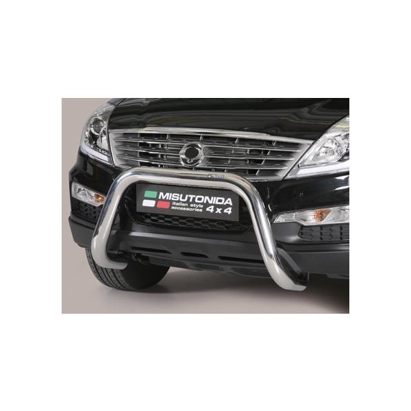 SsangYong Rexton W nerezový predný ochranný rám 76mm