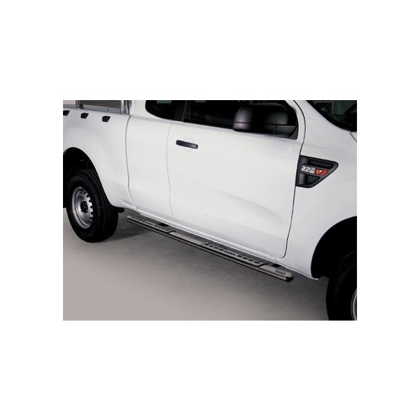 Nerez bočné dizajnové nášľapy Ford Ranger, Super Cab