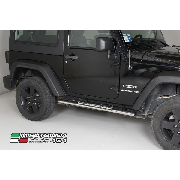 Nerez bočné dizajnové nášľapy JEEP Wrangler