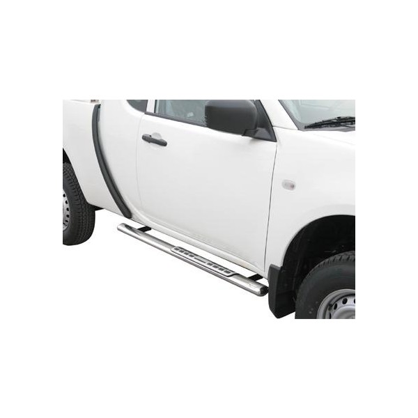 Nerez bočné dizajnové nášľapy Mitsubishi L200 IV FL, Club Cab