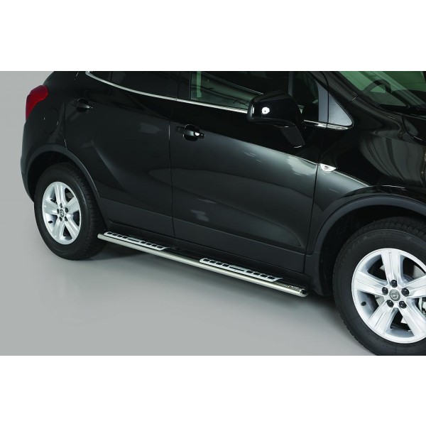 Nerez bočné dizajnové nášľapy Opel Mokka / X