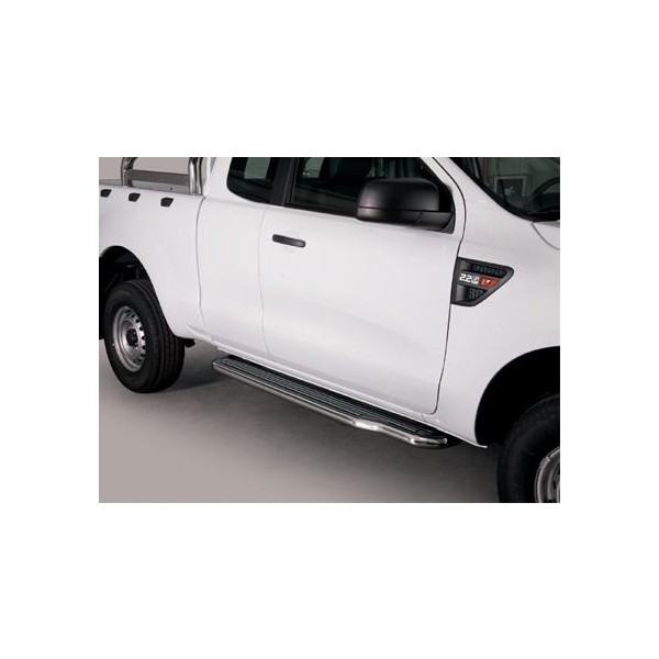 Bočné nerezové nášľapy Ford Ranger, Super Cab